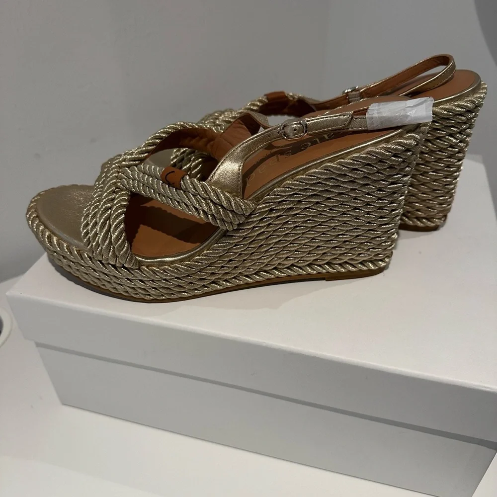 Kate Spade Metallic Gold Wedge Sandals - Picture 5 of 9
